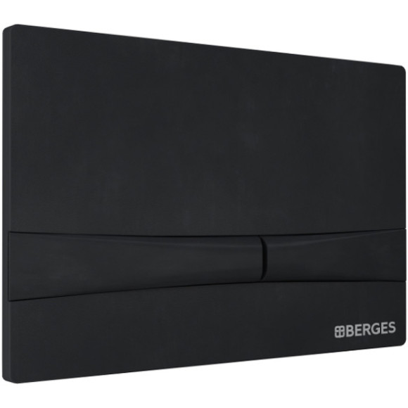 Комплект унитаза Berges Ventas Black с инсталляцией Novum 043326 Черный с сиденьем Микролифт и Черной Soft touch клавишей смыва