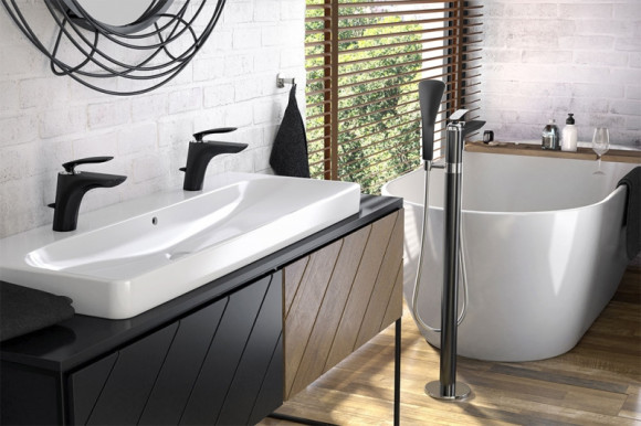 Смеситель для раковины Kludi Balance 520238775 Черный Хром