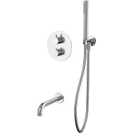 Смеситель для ванны Whitecross Y brushed nickel YSET10NIB с термостатом Брашированный никель