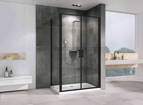 Душевой уголок Abber Sonnenstrand 100x75 AG04100BC-S75B профиль Черный стекло прозрачное Душевой уголок Abber Sonnenstrand 100x75 AG04100BC-S75B профиль Черный стекло прозрачное