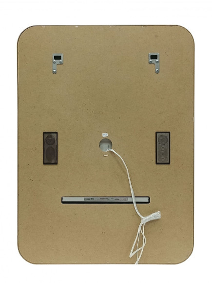 Зеркало Art&Max Genova AM-Gen-600-800-S-F-MFP с подсветкой с музыкальным блоком Черное