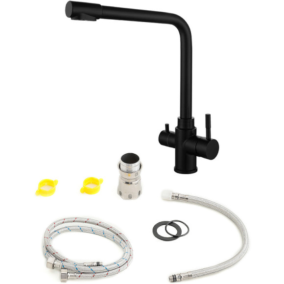 Смеситель для кухни Orange Boni M15-008b Черный матовый Смеситель для кухни Orange Boni M15-008b Черный матовый