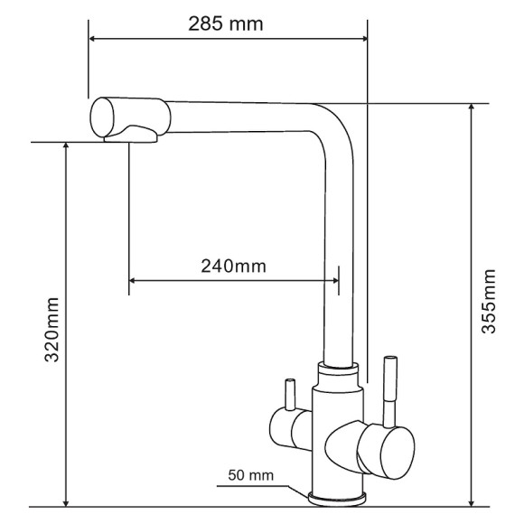 Смеситель для кухни Orange Boni M15-008b Черный матовый Смеситель для кухни Orange Boni M15-008b Черный матовый