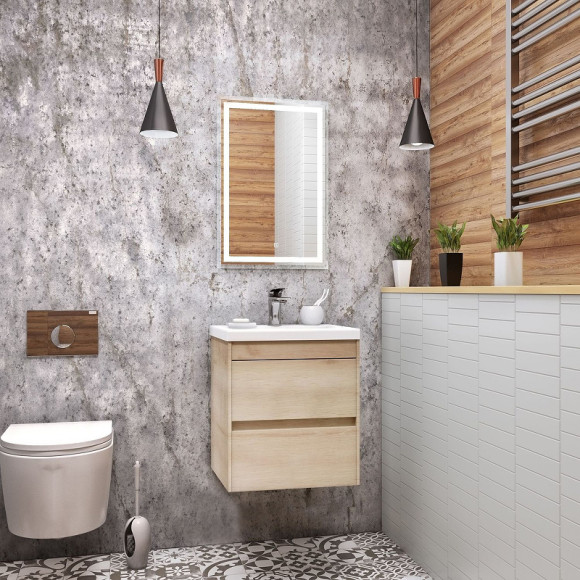 Тумба под раковину Art&Max Family-500-2C-SO-PB подвесная Сканди