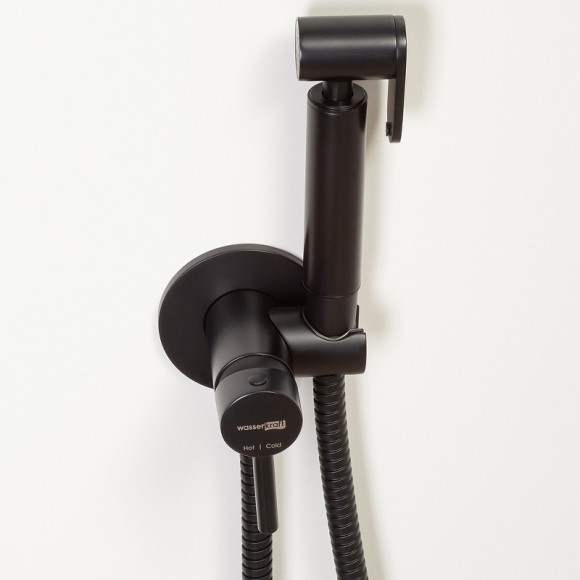 Гигиенический душ со смесителем WasserKRAFT A70638 Черный матовый Гигиенический душ со смесителем WasserKRAFT A70638 Черный матовый