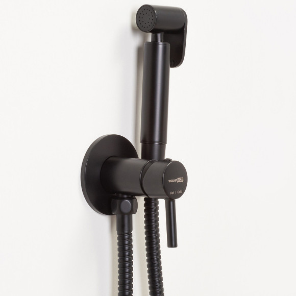 Гигиенический душ со смесителем WasserKRAFT A70638 Черный матовый Гигиенический душ со смесителем WasserKRAFT A70638 Черный матовый