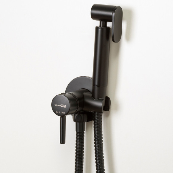 Гигиенический душ со смесителем WasserKRAFT A70638 Черный матовый Гигиенический душ со смесителем WasserKRAFT A70638 Черный матовый