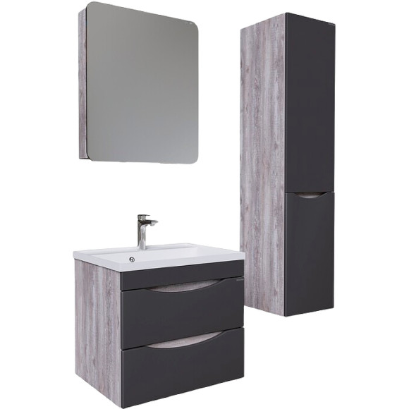 Тумба под раковину Grossman Талис 60 106008 подвесная Бетон пайн Серая Тумба под раковину Grossman Талис 60 106008 подвесная Бетон пайн Серая