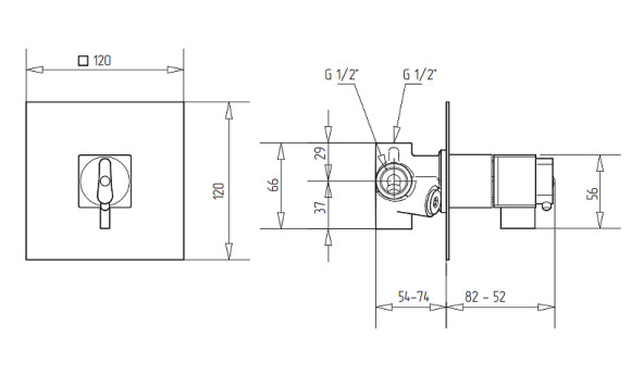 Смеситель для душа Migliore Kvant 25403 с термостатом Хром Смеситель для душа Migliore Kvant 25403 с термостатом Хром