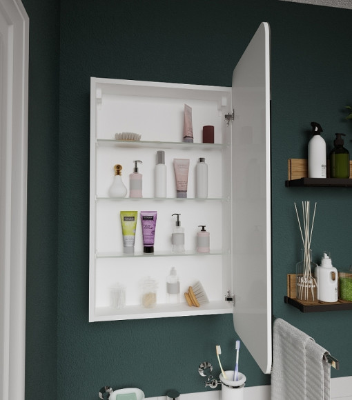 Зеркальный шкаф 1MarKa Nuvo 50 У83224 Белый