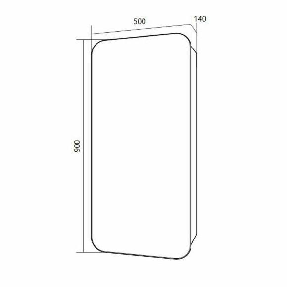 Зеркальный шкаф 1MarKa Nuvo 50 У83224 Белый