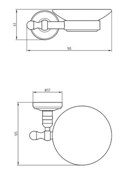 Мыльница Migliore Mirella 17308 Золото