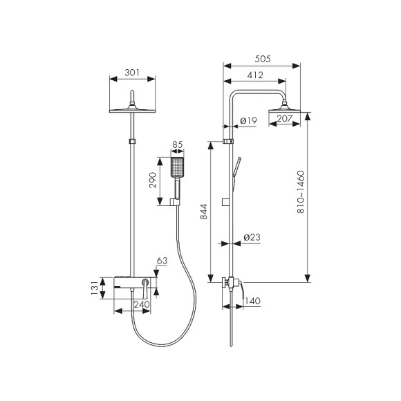 Душевая система Kaiser Strike 09182 Хром Душевая система Kaiser Strike 09182 Хром