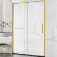 Душевая дверь Vincea Slim Soft 120 VDS-1SS120CLG профиль Золото брашированное стекло прозрачное