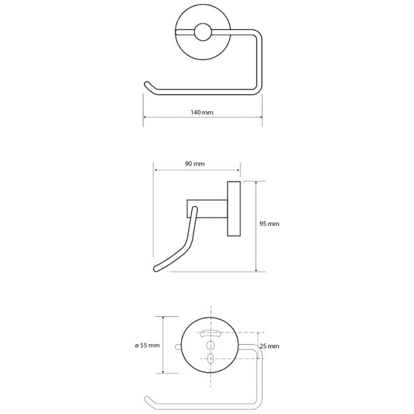 Держатель туалетной бумаги Bemeta Dark 104112040 Черный