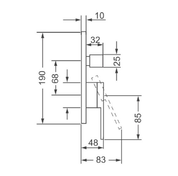 Смеситель для душа Villeroy&Boch Subway 2.0 TVS10235300061 Хром