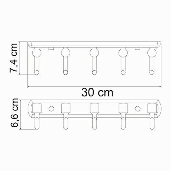 Вешалка для полотенец WasserKRAFT Oder K-3075 Хром