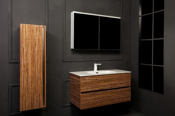 Тумба под раковину Boheme Armadi Art Vallessi 80 837-080-Z подвесная Зебрано глянец