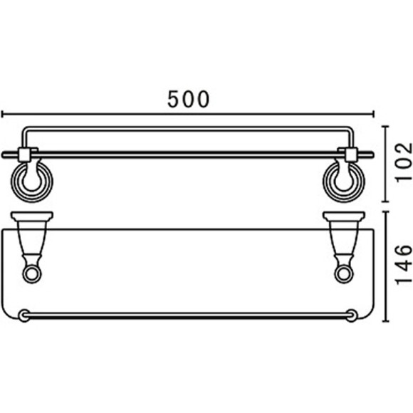 Стеклянная полка Art&Max Bianchi AM-E-2611-Br Бронза Стеклянная полка Art&Max Bianchi AM-E-2611-Br Бронза