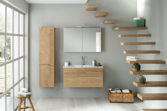 Шкаф пенал Jacob Delafon Sherwood 40 L EB1836LRU-P6 подвесной Натуральный дуб