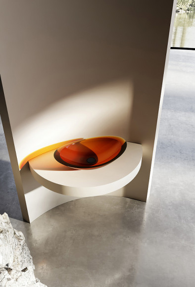 Раковина-чаша Abber Kristall 60 AT2808Opal Коричневая