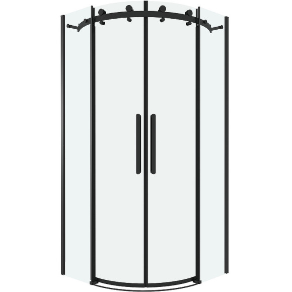 Душевой уголок Grossman Classic 90х90 301.K33.04.9090.21.00 профиль Черный матовый стекло прозрачное