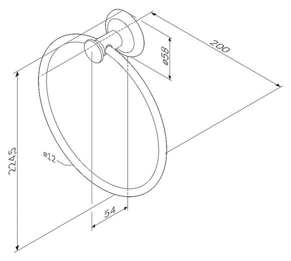 Кольцо для полотенец AM.PM Like A8034400 хром Кольцо для полотенец AM.PM Like A8034400 хром