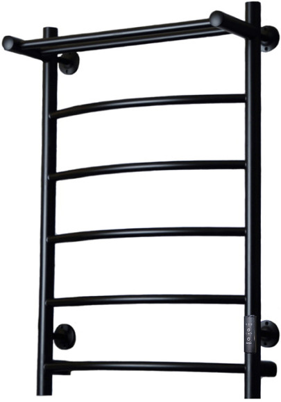 Электрический полотенцесушитель Тругор ПЭК 5П СП 80x50 с полкой Черный Электрический полотенцесушитель Тругор ПЭК 5П СП 80x50 с полкой Черный
