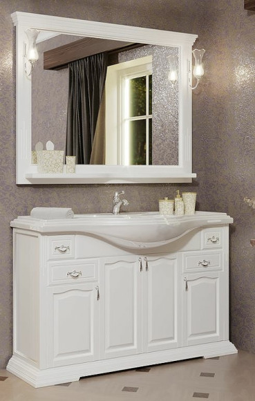 Зеркало Opadiris Риспекто 120 00-00007051 Белое матовое с выключателем