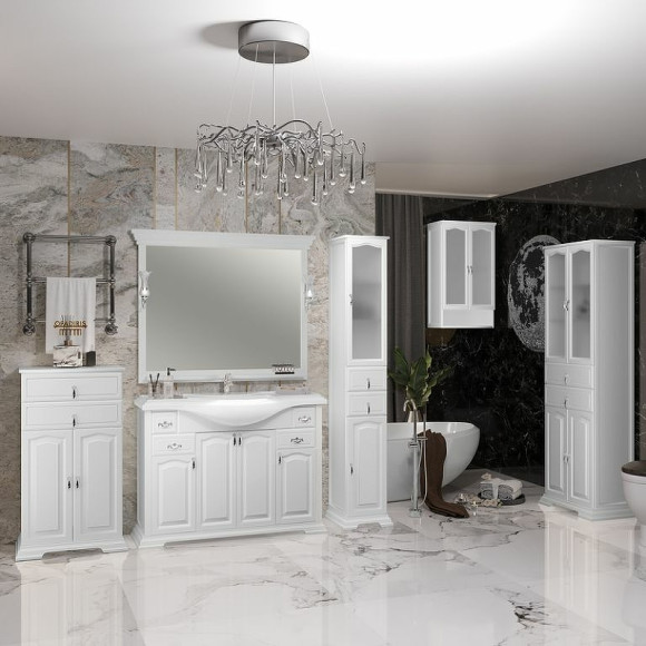 Зеркало Opadiris Риспекто 120 00-00007051 Белое матовое с выключателем