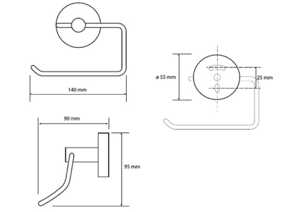 Держатель туалетной бумаги Bemeta Omega 104112042 Хром Держатель туалетной бумаги Bemeta Omega 104112042 Хром