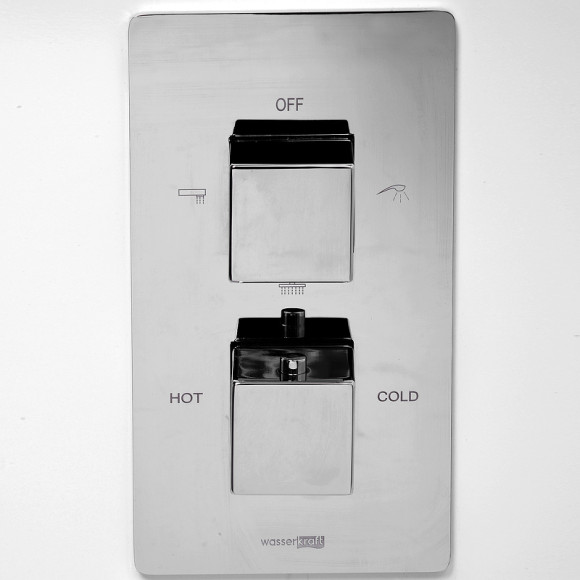 Смеситель для душа WasserKRAFT Alme 1544 с термостатом Хром