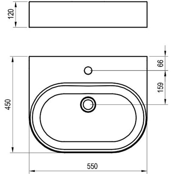 Раковина Ravak Ceramic Slim Wall O 55 XJX01155004 Белая Раковина Ravak Ceramic Slim Wall O 55 XJX01155004 Белая