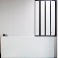 Шторка на ванну Veconi Palau PL-74BR 120 R PL74BR-120-01-19C4 профиль Черный матовый стекло прозрачное Шторка на ванну Veconi Palau PL-74BR 120 R PL74BR-120-01-19C4 профиль Черный матовый стекло прозрачное