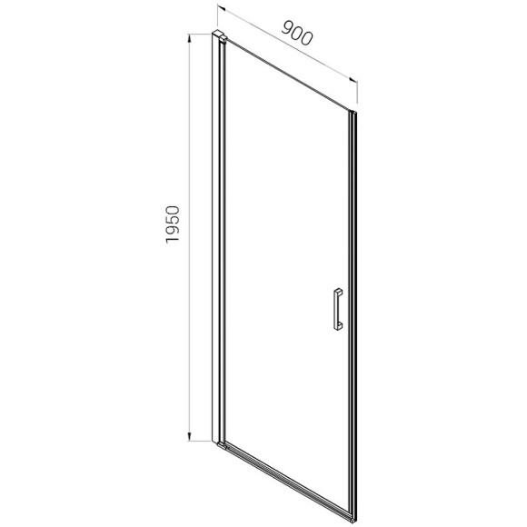 Душевая дверь Vincea Alpha 90 VDP-3AL900CLG профиль Брашированное золото стекло прозрачное