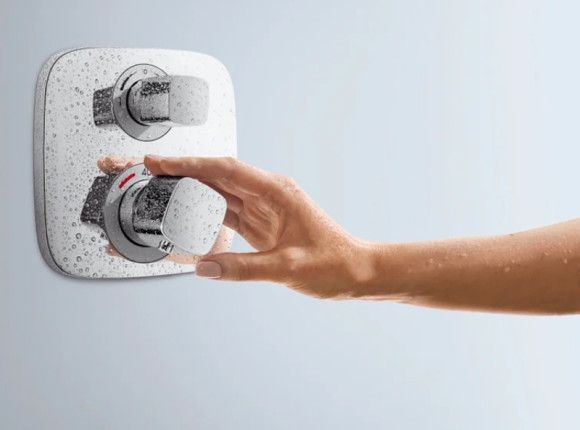 Смеситель для душа Hansgrohe Ecostat E 15708000 с термостатом Хром Смеситель для душа Hansgrohe Ecostat E 15708000 с термостатом Хром