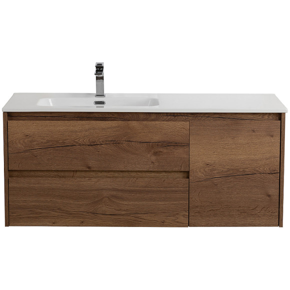 Тумба под раковину BelBagno Kraft 100 L KRAFT-1000-2C-1A-SO-RT-L подвесная Rovere Tabacco