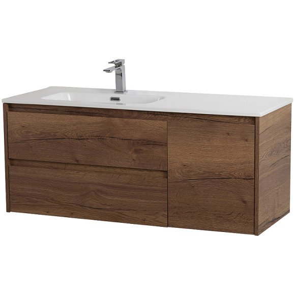 Тумба под раковину BelBagno Kraft 100 L KRAFT-1000-2C-1A-SO-RT-L подвесная Rovere Tabacco Тумба под раковину BelBagno Kraft 100 L KRAFT-1000-2C-1A-SO-RT-L подвесная Rovere Tabacco