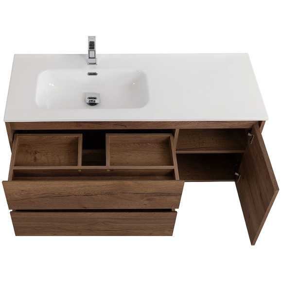 Тумба под раковину BelBagno Kraft 100 L KRAFT-1000-2C-1A-SO-RT-L подвесная Rovere Tabacco Тумба под раковину BelBagno Kraft 100 L KRAFT-1000-2C-1A-SO-RT-L подвесная Rovere Tabacco