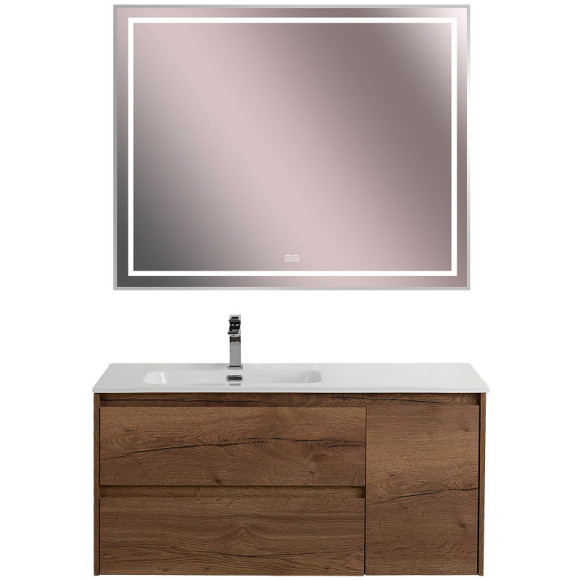 Тумба под раковину BelBagno Kraft 100 L KRAFT-1000-2C-1A-SO-RT-L подвесная Rovere Tabacco Тумба под раковину BelBagno Kraft 100 L KRAFT-1000-2C-1A-SO-RT-L подвесная Rovere Tabacco