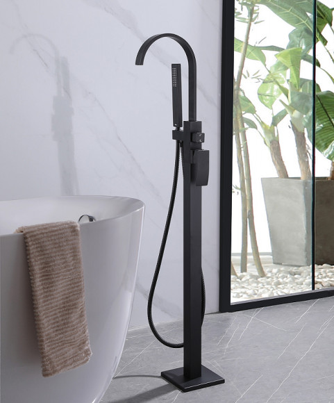 Смеситель для ванны Abber Wasserfall AF8615B Черный матовый Смеситель для ванны Abber Wasserfall AF8615B Черный матовый