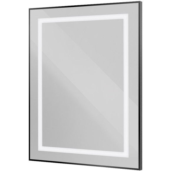 Зеркало BelBagno Kraft 70 SPC-KRAFT-700-800-SENS-NERO с подсветкой Черное с сенсорным выключателем