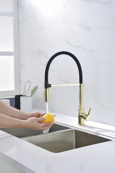 Смеситель для кухни Paulmark Halt Ha214021-G Золото