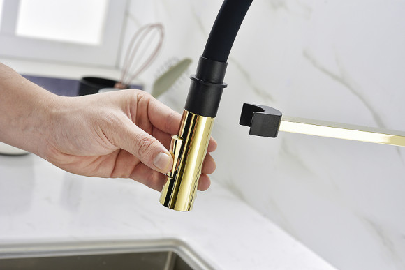 Смеситель для кухни Paulmark Halt Ha214021-G Золото