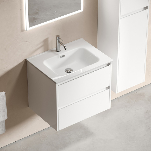 Тумба под раковину Sancos Libra 60 LB60W подвесная Белый глянец Тумба под раковину Sancos Libra 60 LB60W подвесная Белый глянец