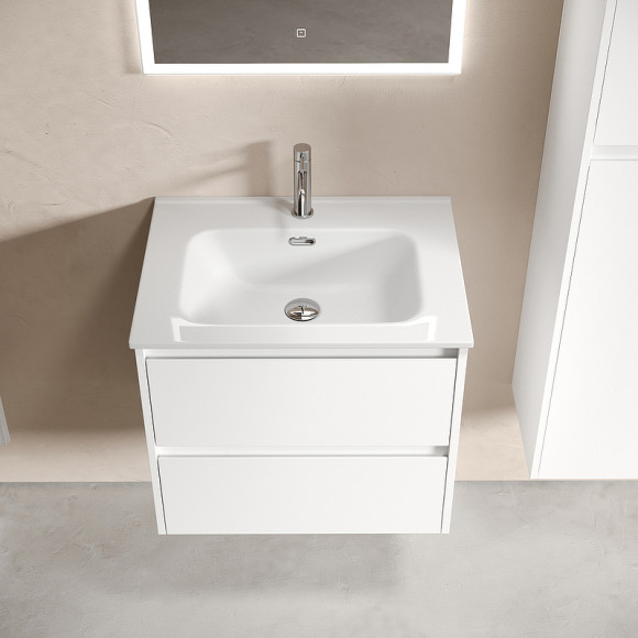 Тумба под раковину Sancos Libra 60 LB60W подвесная Белый глянец Тумба под раковину Sancos Libra 60 LB60W подвесная Белый глянец