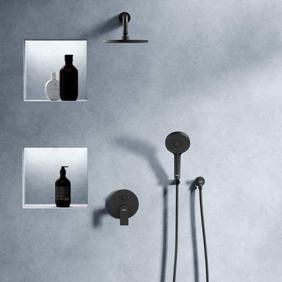 Душевая система Damixa Apollo 947520300 Черная матовая