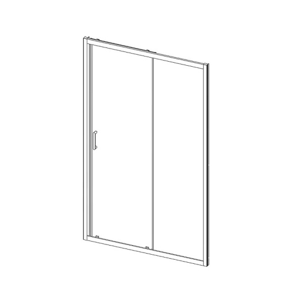 Душевая дверь Vincea Alpha 140 VDS-3AL140CL профиль Хром стекло прозрачное