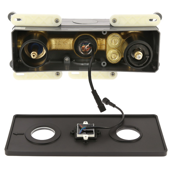 Душевая система ALMAes Tiber TVZ-8805 с термостатом Черная матовая Душевая система ALMAes Tiber TVZ-8805 с термостатом Черная матовая