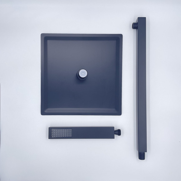 Душевая система ALMAes Tiber TVZ-8805 с термостатом Черная матовая Душевая система ALMAes Tiber TVZ-8805 с термостатом Черная матовая